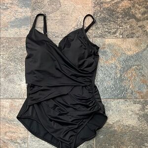 Elegant Black One-Piece Swimsuit